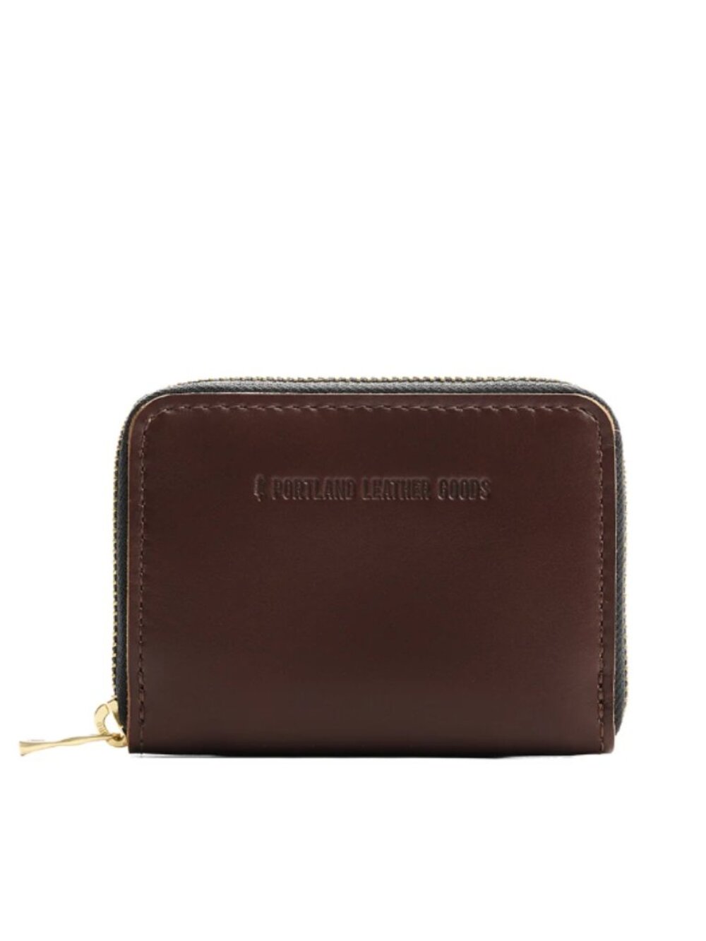 The Small Zip Wallet in the color Grizzly from Portland Leather